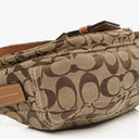 Coach Beige Leather Canvas Soho Buckle Flap Shoulder Bag