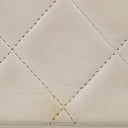 Chanel Diana White Quilted Lambskin Vintage Small Flap Bag With 24K Gold-Plated Hardware
