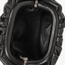 Bottega Veneta Nano Pouch With Strap In Black Calfskin