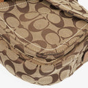 Coach Beige Leather Canvas Soho Buckle Flap Shoulder Bag