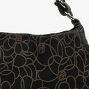 Bolso de Hombro Chanel Camellia en Ante Grabado con Cadena