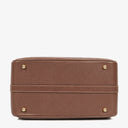 Gucci Vintage Bamboo Brown Leather Vanity Case Bag