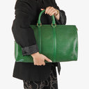 Louis Vuitton Keepall 45 Green EPI Leather Travel Bag
