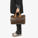 Louis Vuitton Speedy 35 Bandouliere Monogram Canvas Handbag