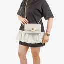 Chanel Diana White Quilted Lambskin Vintage Small Flap Bag With 24K Gold-Plated Hardware