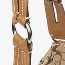 Coach Beige Leather Canvas Soho Buckle Flap Shoulder Bag