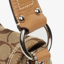 Coach Beige Leather Canvas Soho Buckle Flap Shoulder Bag