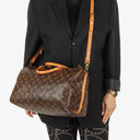 Louis Vuitton Speedy 35 Bandouliere Monogram Canvas Handbag