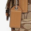 Coach Beige Leather Canvas Soho Buckle Flap Shoulder Bag