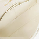 Chanel Small Classic Vintage Double Flap Bag White Quilted Lambskin 24K Gold-Plated Hardware