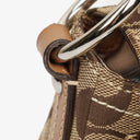 Coach Beige Leather Canvas Soho Buckle Flap Shoulder Bag