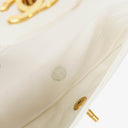 Chanel Small Classic Vintage Double Flap Bag White Quilted Lambskin 24K Gold-Plated Hardware