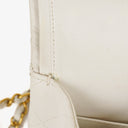 Chanel Small Classic Vintage Double Flap Bag White Quilted Lambskin 24K Gold-Plated Hardware