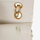 Chanel Small Classic Vintage Double Flap Bag White Quilted Lambskin 24K Gold-Plated Hardware