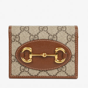 Gucci Horsebit 1955 GG Supreme Canvas Card Case Wallet