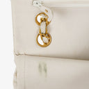 Chanel Small Classic Vintage Double Flap Bag White Quilted Lambskin 24K Gold-Plated Hardware