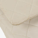 Chanel Small Classic Vintage Double Flap Bag White Quilted Lambskin 24K Gold-Plated Hardware