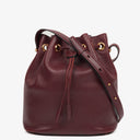 Cartier Must De Cartier Burgundy Leather Small Bucket Bag