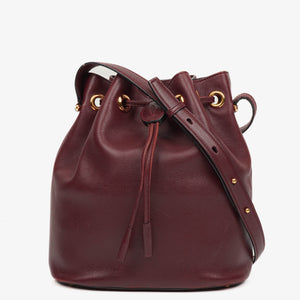 Cartier Must De Cartier Burgundy Leather Small Bucket Bag