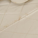 Chanel Small Classic Vintage Double Flap Bag White Quilted Lambskin 24K Gold-Plated Hardware