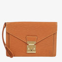 Louis Vuitton Pochette Sellier Dragonne Cognac Epi Clutch