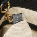 Gucci Black Pebbled Leather Soho Chain Tote Bag
