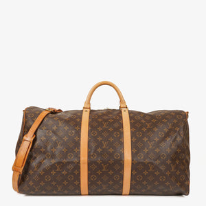 Louis Vuitton Keepall 60 Bandoulière Monogram Canvas Travel Bag
