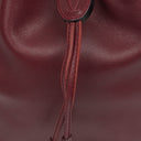 Cartier Must De Cartier Burgundy Leather Small Bucket Bag