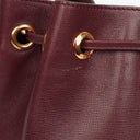 Cartier Must De Cartier Burgundy Leather Small Bucket Bag