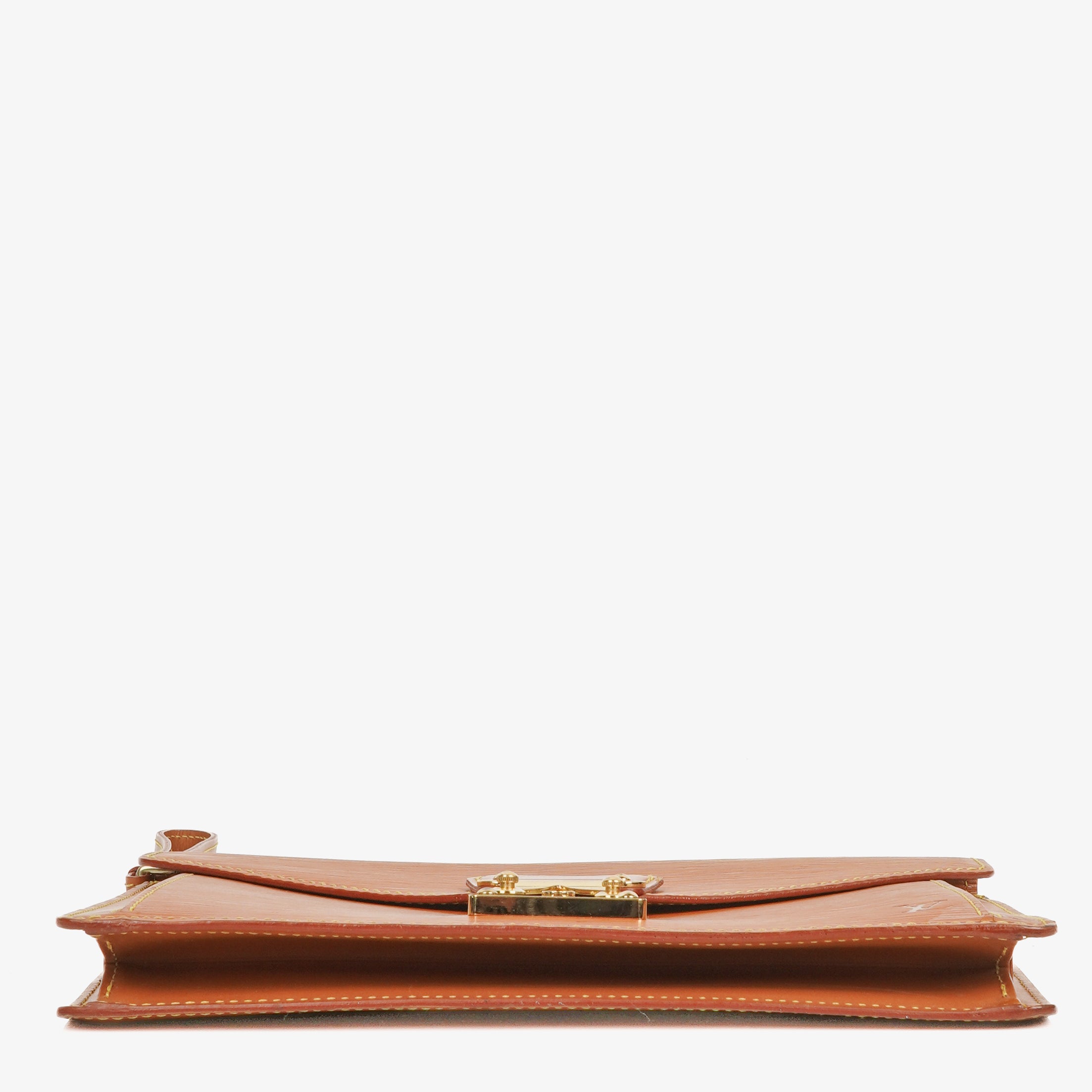 Louis Vuitton Pochette Sellier Dragonne Cognac Epi Clutch