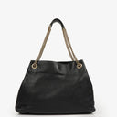 Gucci Black Pebbled Leather Soho Chain Tote Bag