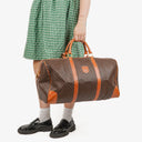 Celine Vintage Macadam Triomphe Brown Travel Bag