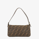 Fendi Zucca Baguette FF Shoulder Bag Brown
