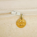Chanel Classic Single Flap Bag White Quilted Lambskin With 24K Gold-Plated Hardware