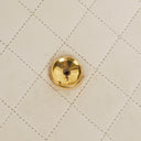 Chanel Classic Single Flap Bag White Quilted Lambskin With 24K Gold-Plated Hardware