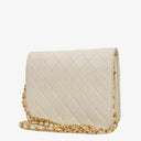 Chanel Classic Single Flap Bag White Quilted Lambskin With 24K Gold-Plated Hardware