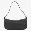 Celine C Macadam Black Satin Shoulder Bag