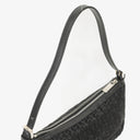 Celine C Macadam Black Satin Shoulder Bag