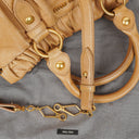Miu Miu Vitello Beige Satchel Bag