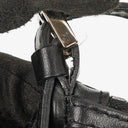 Celine C Macadam Black Satin Shoulder Bag