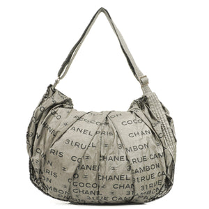 Chanel Metallic Coated Canvas Unlimited Ligne Silver Hobo Bag