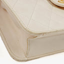 Chanel Classic Single Flap Bag White Quilted Lambskin With 24K Gold-Plated Hardware