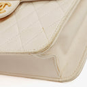 Chanel Classic Single Flap Bag White Quilted Lambskin With 24K Gold-Plated Hardware