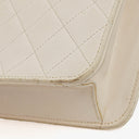 Chanel Classic Single Flap Bag White Quilted Lambskin With 24K Gold-Plated Hardware