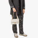 Chanel Small Classic Vintage Double Flap Bag White Quilted Lambskin 24K Gold-Plated Hardware