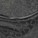 Celine C Macadam Black Satin Shoulder Bag