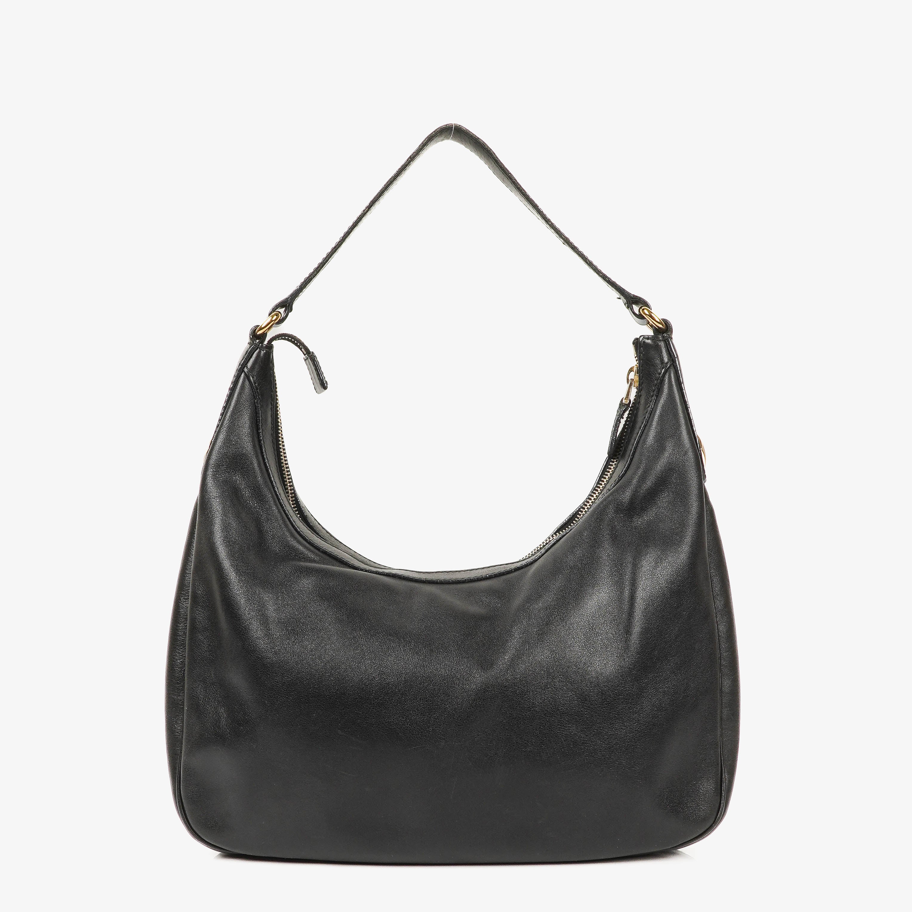 Gucci Charmy Black Leather Hobo Bag
