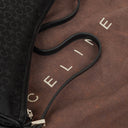 Celine C Macadam Black Satin Shoulder Bag