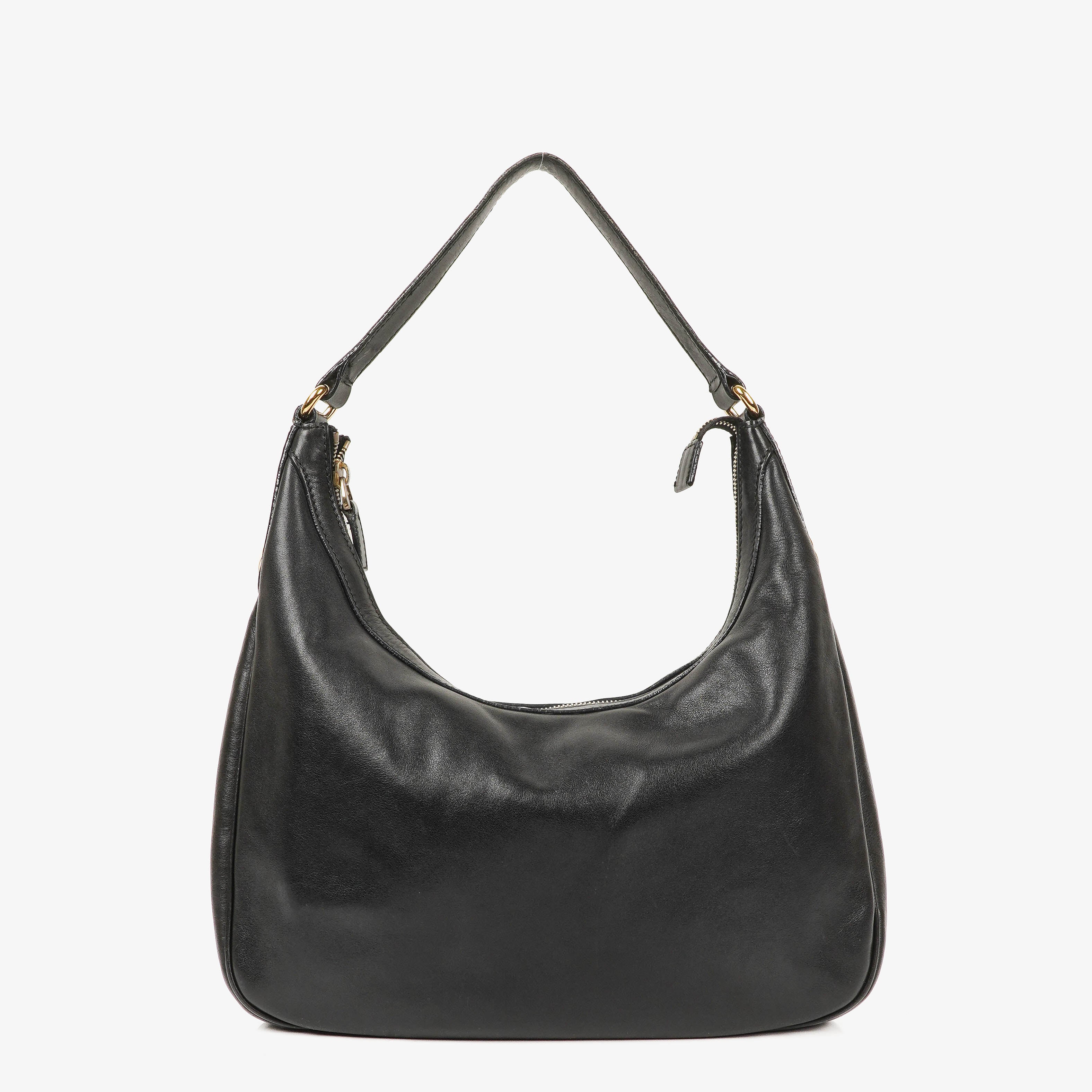 Gucci Charmy Black Leather Hobo Bag