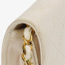 Chanel Classic Single Flap Bag White Quilted Lambskin With 24K Gold-Plated Hardware